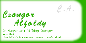 csongor alfoldy business card