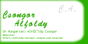 csongor alfoldy business card